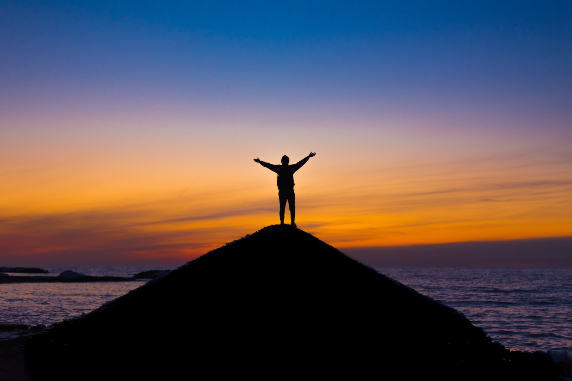 man on a summit